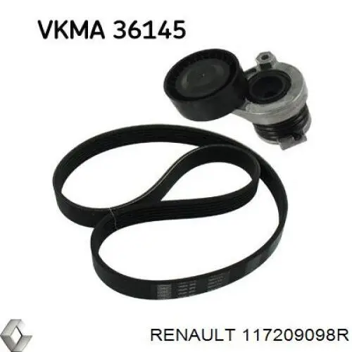 Клиновий ремінь Renault (RVI) 117209098R ціна, від 11.51 USD