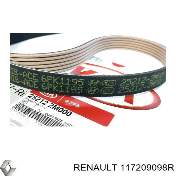 117209098R Renault (RVI) Поліклиновий ремінь