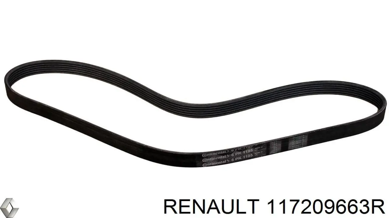 Клиновий ремінь Renault (RVI) 117209663R ціна, від 14.85 USD