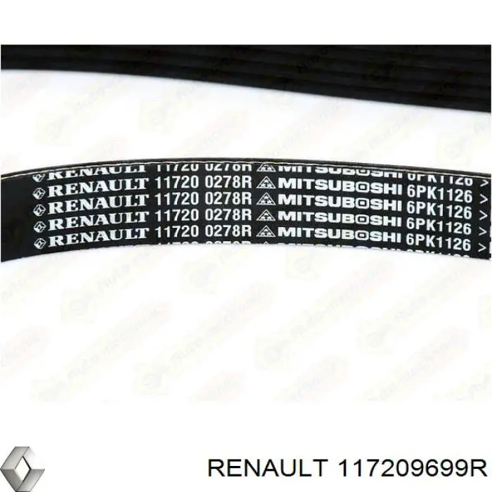Купити 117209699R Renault (RVI) Ремінь приводний, агрегатів, комплект
