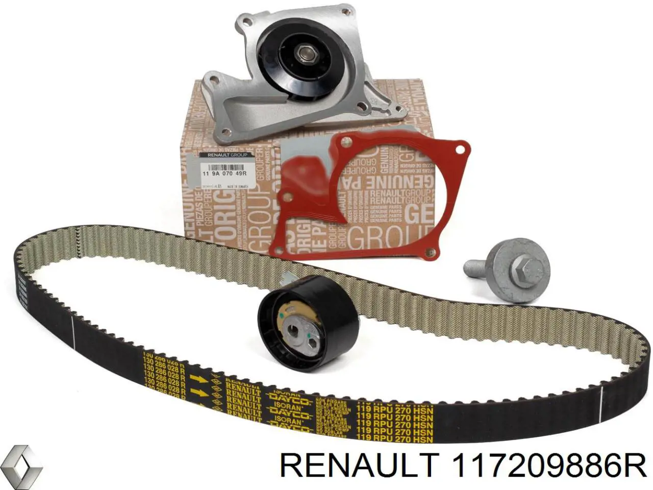 Натягувач приводного ременя Renault (RVI) 117209886R ціна, від 75.88 USD