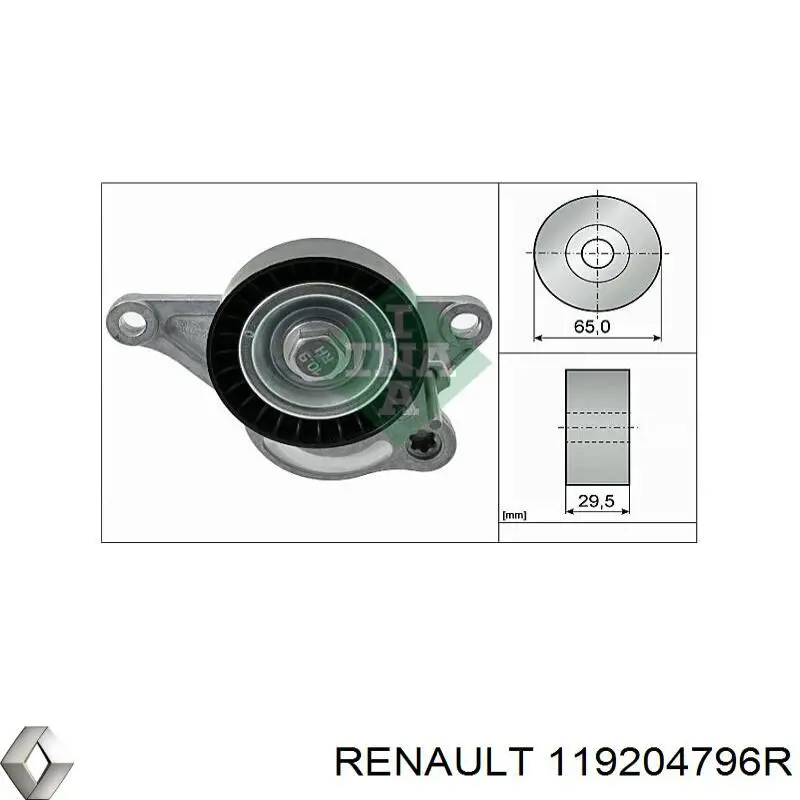 Клиновий ремінь Renault (RVI) 119204796R ціна, від 22.90 USD