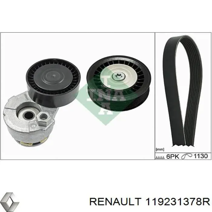 Ролик приводного ременя, паразитний Renault (RVI) 119231378R ціна, від 22.26 USD