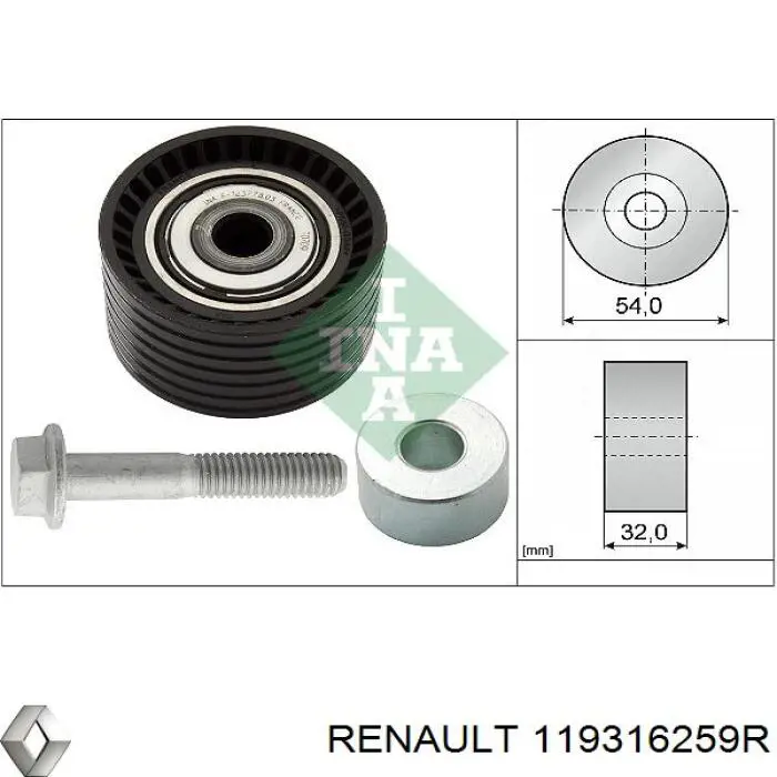 119316259R Renault (RVI) ролик ременя грм, паразитний
