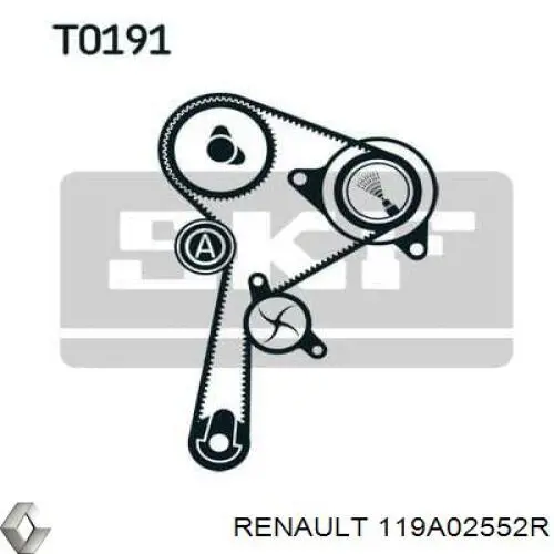 Комплект ГРМ 119A02552R Renault (RVI)