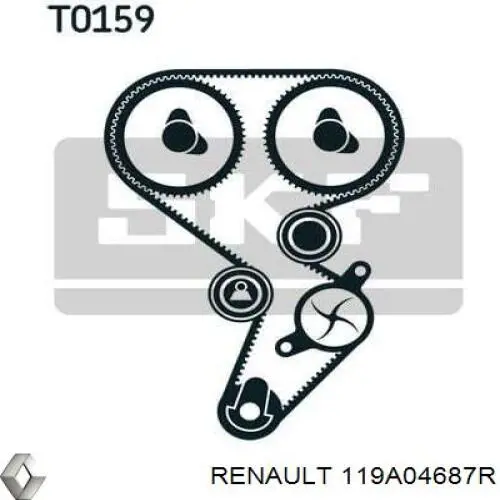 Комплект ГРМ 119A04687R Renault (RVI)