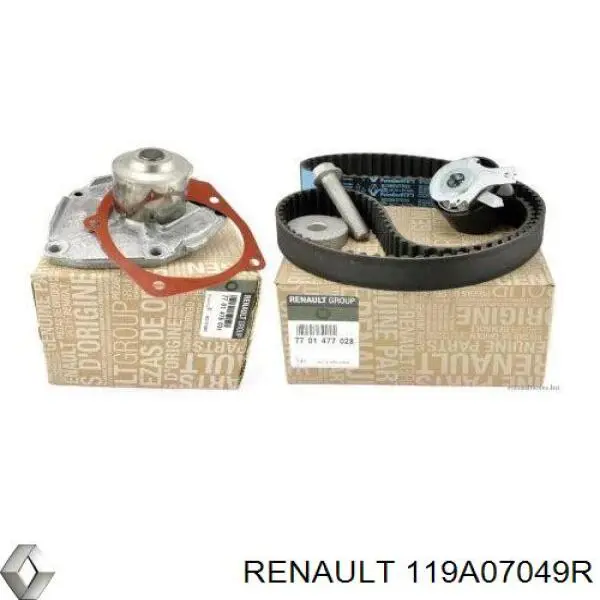Комплект ГРМ Renault (RVI) 119A07049R ціна, від 157.67 USD