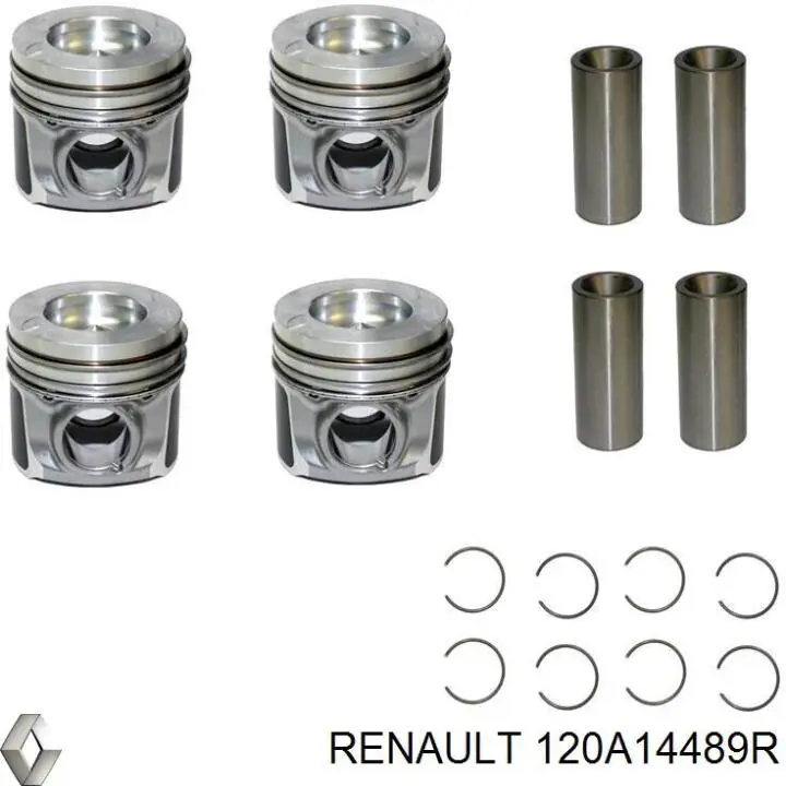 Поршень в комплекті на 1 циліндр, STD Renault Master 3 (EV, HV, UV) (Рено Мастер)