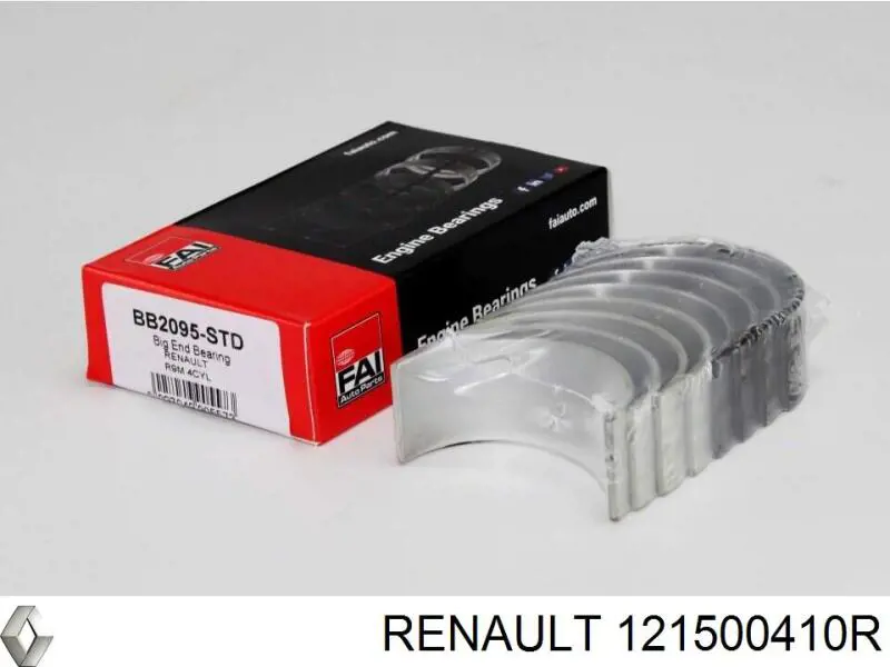 121500410R Renault (RVI) вкладиші колінвала, шатунні, комплект, стандарт (std)