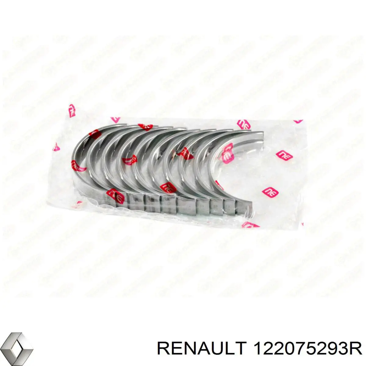 Вкладиші коленвала, корінні, комплект, стандарт (STD) Renault (RVI) 122075293R ціна, від 36.69 USD