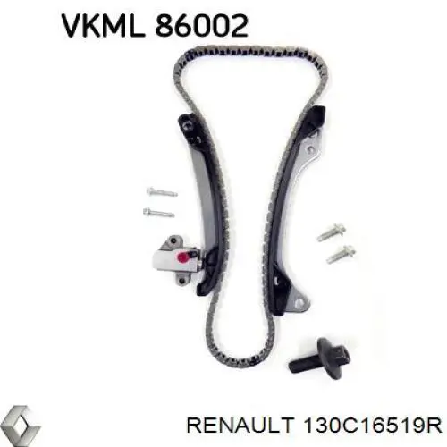 Ланцюг ГРМ, комплект, верхня 130C16519R Renault (RVI)