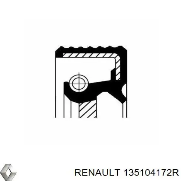 135106067R Renault (RVI) сальник колінвала двигуна, передній