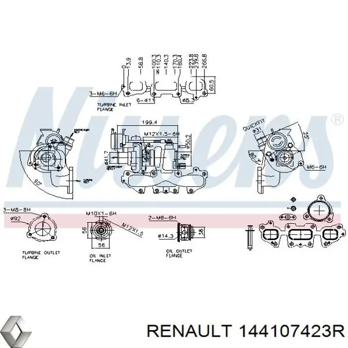 Купити 144107423R Renault (RVI) Турбіна