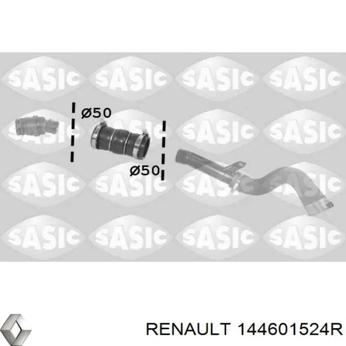 Шланг/патрубок интеркуллера Renault (RVI) 144601524R ціна, від 75.10 USD