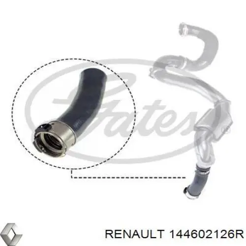 144602126R Renault (RVI) Трубка, що нагнітається ліва