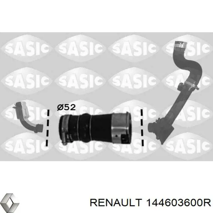 Купити 144603600R Renault (RVI) Патрубок повітряний, вихід з турбіни (наддув)