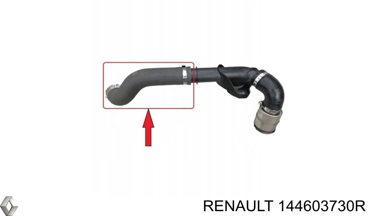 Купити 144603389R Renault (RVI) Патрубок повітряний, вихід з турбіни (наддув)
