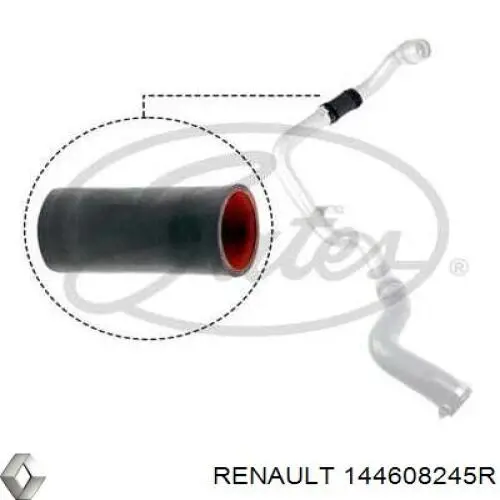 Шланг/патрубок интеркуллера Renault (RVI) 144608245R ціна, від 39.22 USD