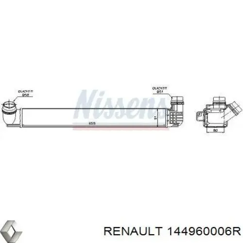 144960006R Renault (RVI) радіатор интеркуллера