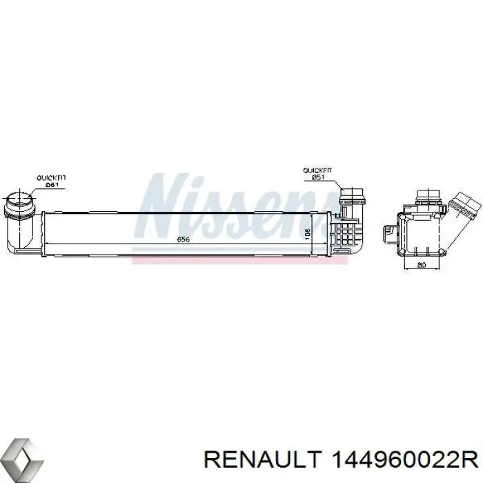 Система охолодження наддувочного повітря Renault (RVI) 144960022R ціна, від 86.87 USD