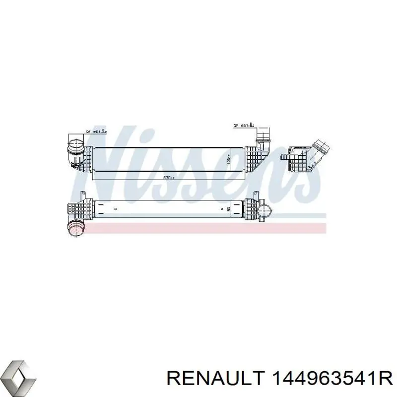 144963541R Renault (RVI) радіатор интеркуллера