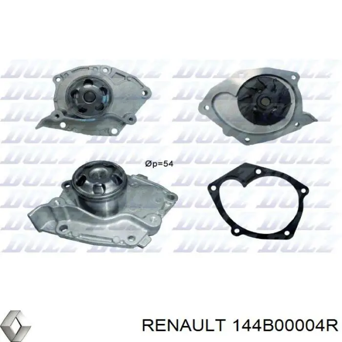 144B00004R Renault (RVI) помпа водяна (насос охолодження, додатковий електричний)