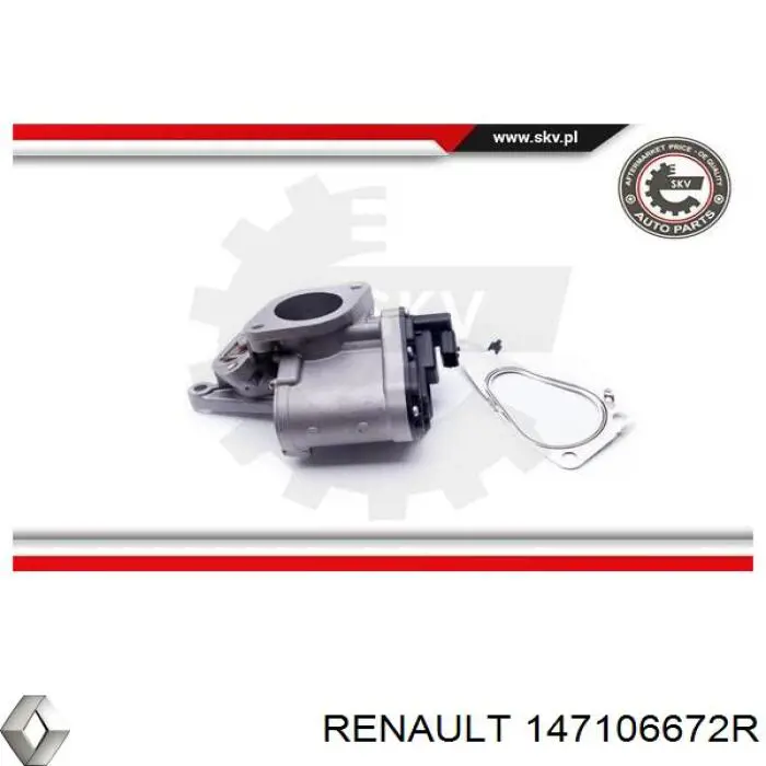 147106672R Renault (RVI) клапан egr, рециркуляції газів
