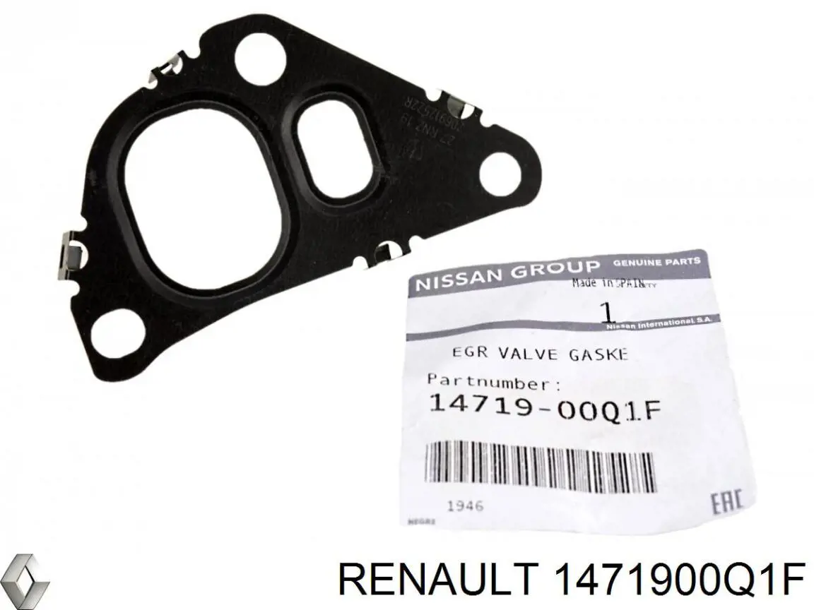 Прокладка EGR-клапана рециркуляції Renault (RVI) 1471900Q1F ціна, від 15.67 USD