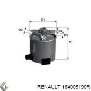 Фільтр тонкого очищення палива Renault (RVI) 164005190R ціна, від 39.06 USD
