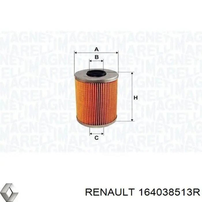 Паливний фільтр 164038513R Renault (RVI)