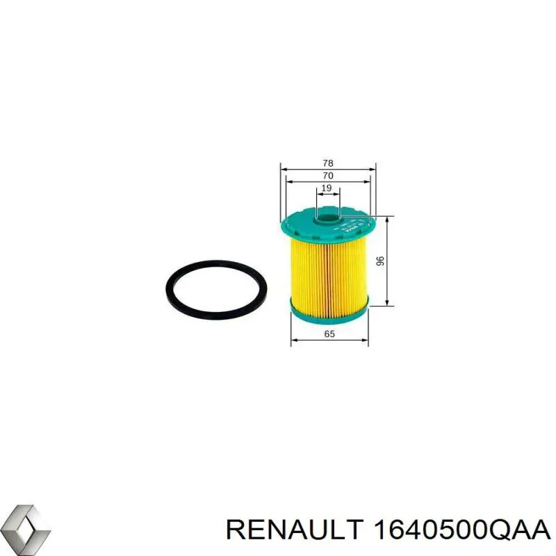 Фільтр паливний 1640500QAA Renault (RVI)