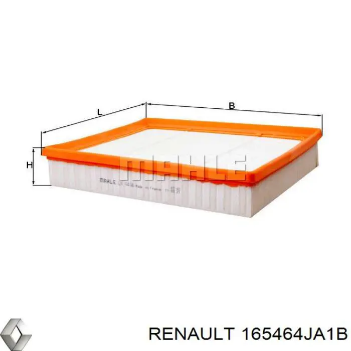 Фільтр повітряний 165464JA1B Renault (RVI)