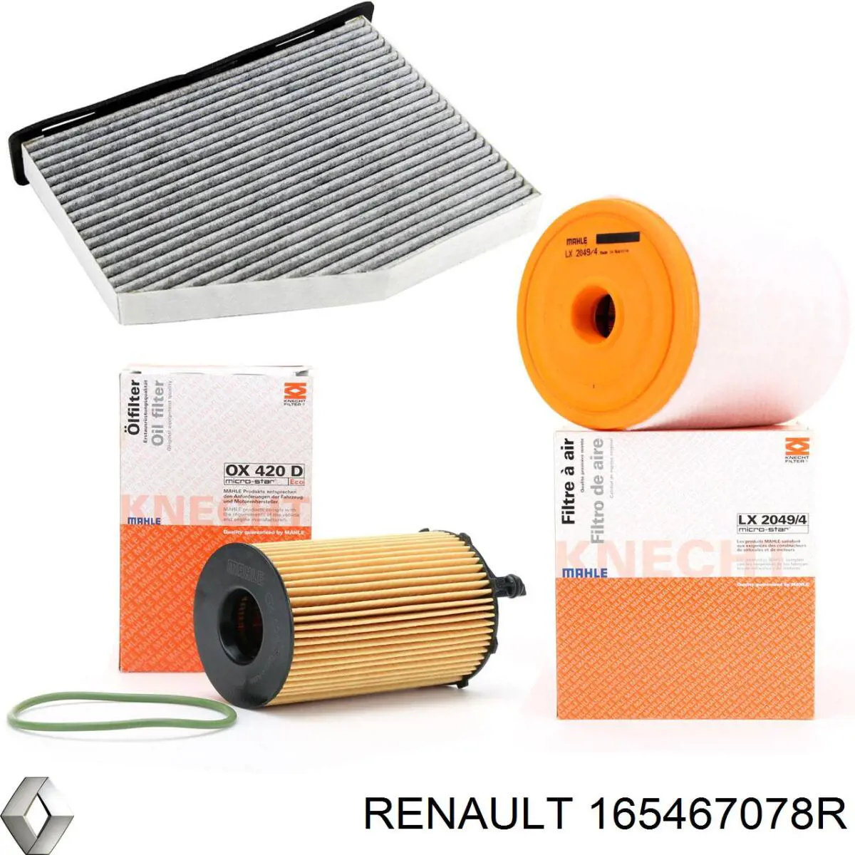 Купити 165467078R Renault (RVI) Автомобільний фільтр повітря