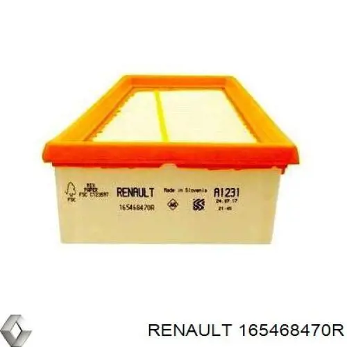 Купити 165468470R Renault (RVI) Автомобільний фільтр повітря