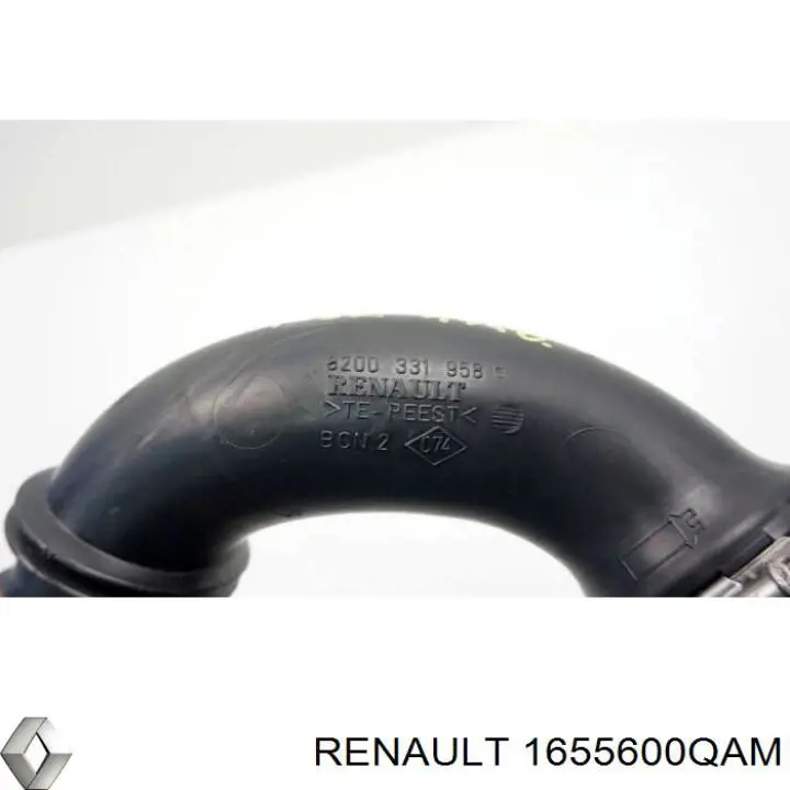 1655600QAM Renault (RVI) Патрубок повітряний, вхід в турбіну (наддув)