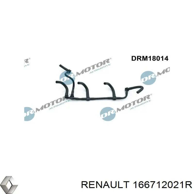 Купити 166712021R Renault (RVI) Трубка паливна, зворотня від форсунок