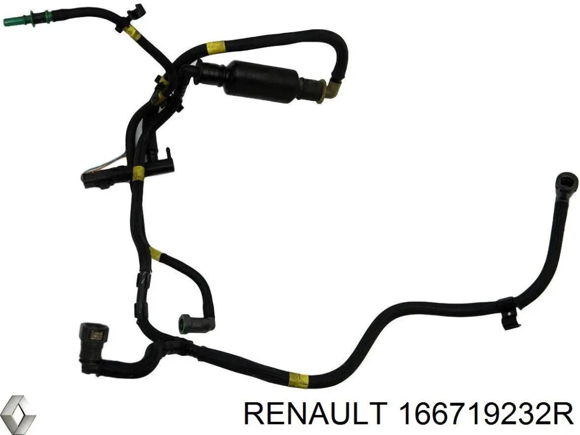 Трубка паливна, зворотня від форсунок Renault (RVI) 166719232R
