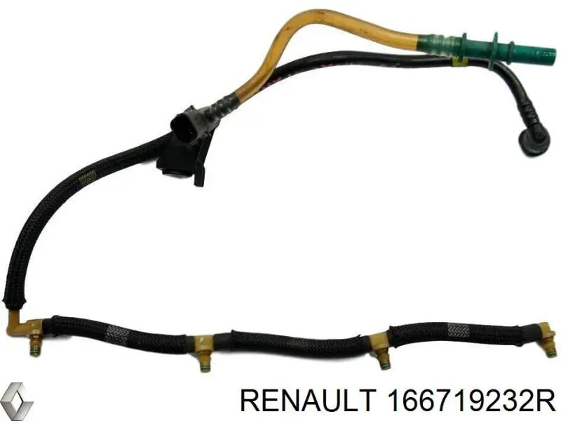 Купити 166719232R Renault (RVI) Трубка паливна, зворотня від форсунок