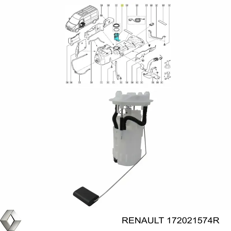 172021574R Renault (RVI) Електробензонасос