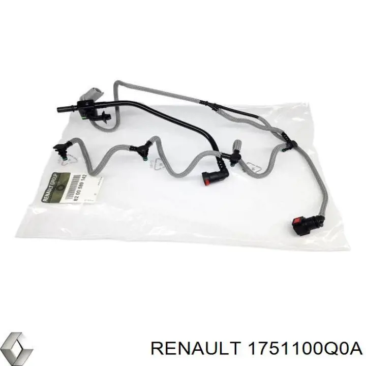Трубка паливна, зворотня від форсунок Renault (RVI) 1751100Q0A ціна, від 57.74 USD
