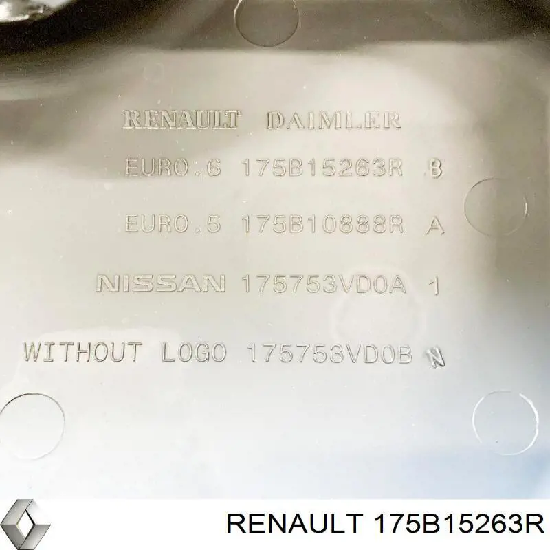Кришка двигуна декоративна Renault (RVI) 175B15263R ціна, від 12.68 USD