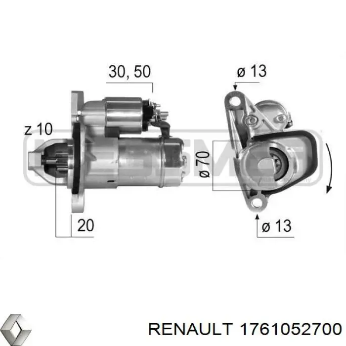 1761052700 Renault (RVI) стартер