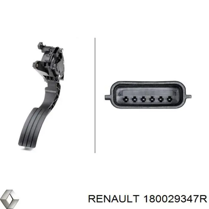 180029347R Renault (RVI) Педаль газу (акселератора)