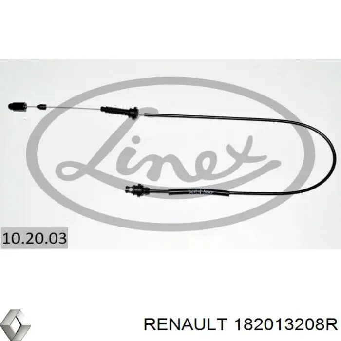 182013208R Renault (RVI) трос газу
