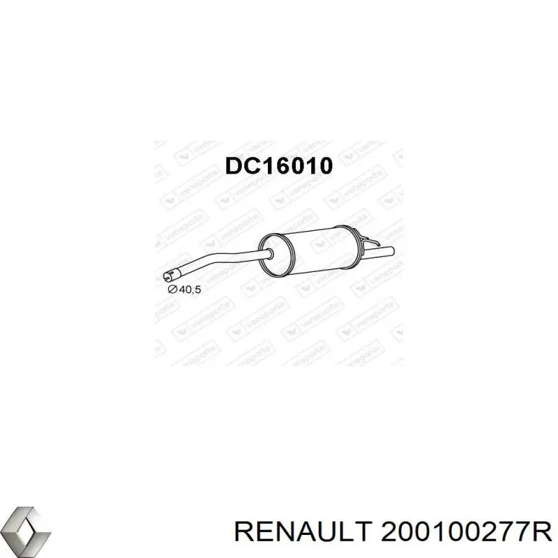 Глушник, задня частина 200100277R Renault (RVI)