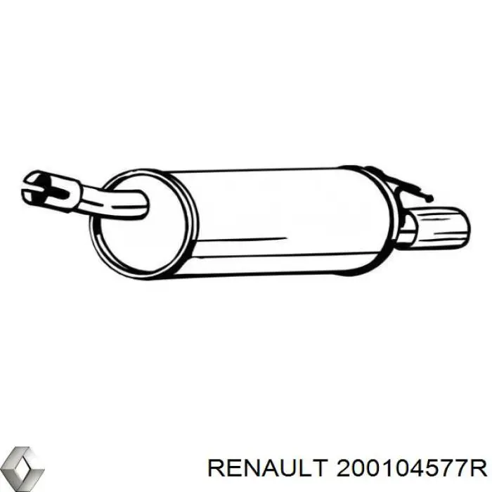 200104577R Renault (RVI) Глушилка задня