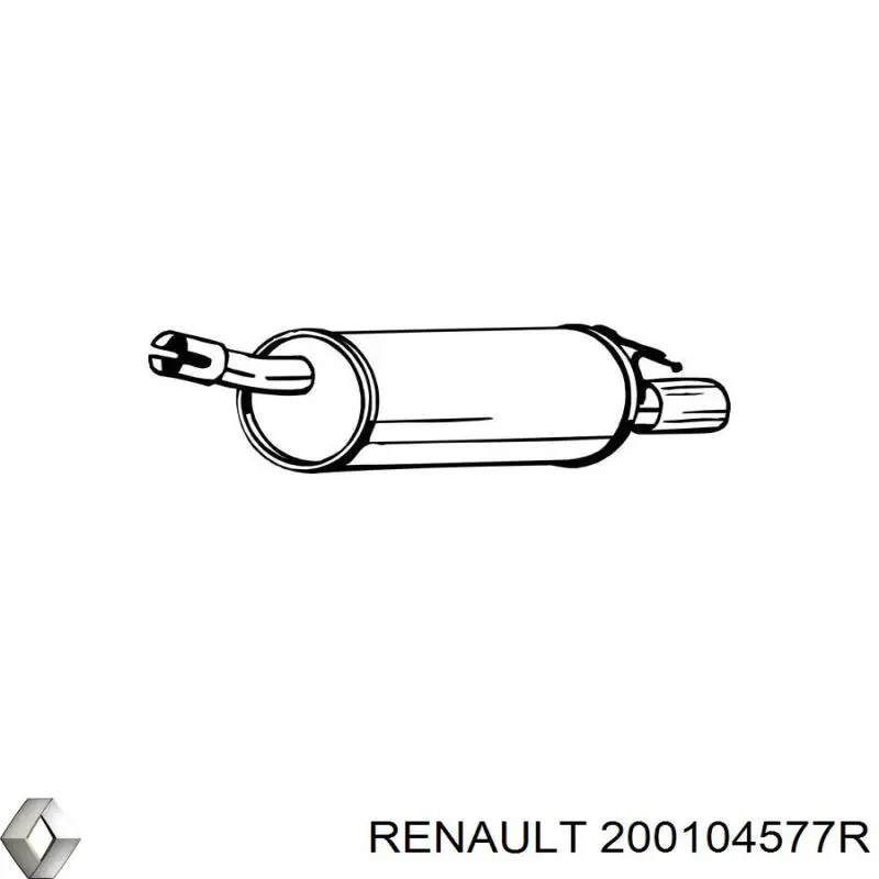 Вихлопна труба Renault (RVI) 200104577R ціна, від 44.76 USD