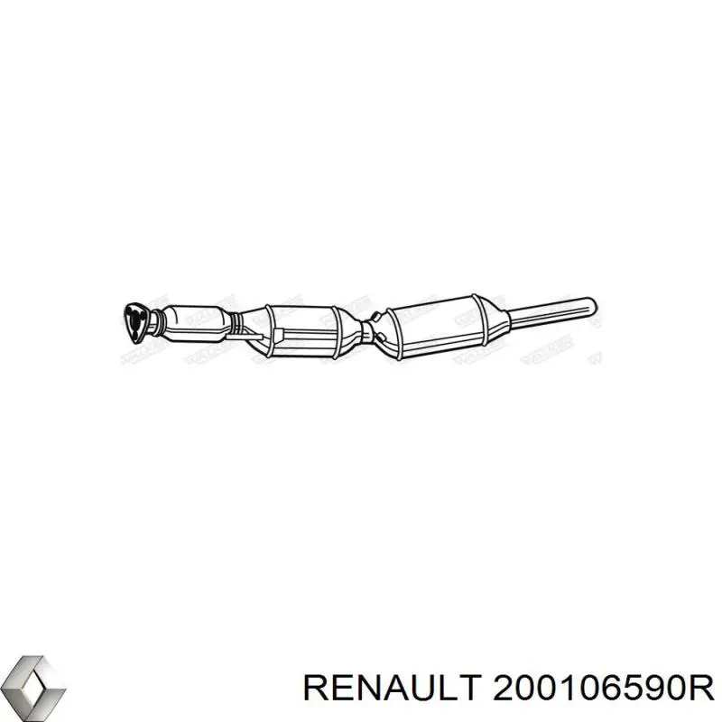 Конвертор-каталізатор (каталітичний нейтралізатор) Renault Clio SYMBOL (LU) (Рено Кліо)