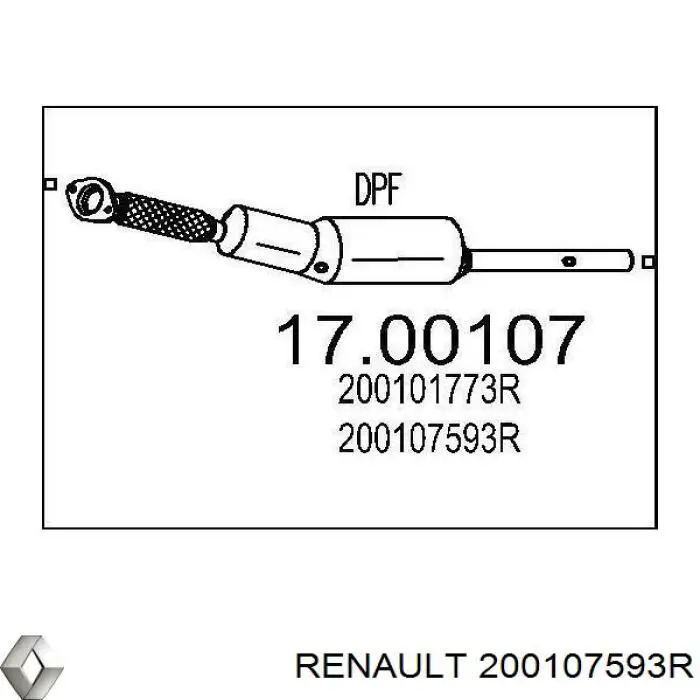 Фільтр системи відпрацьованих газів Kamoka 8010071 ціна, від 439.05 USD