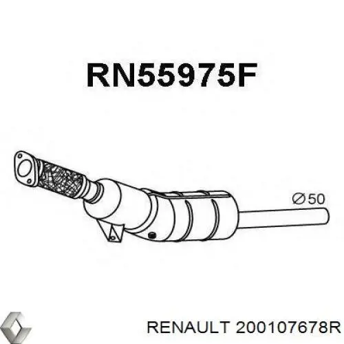 Фільтр системи відпрацьованих газів Renault Kangoo 2 (KW01) (Рено Канго)